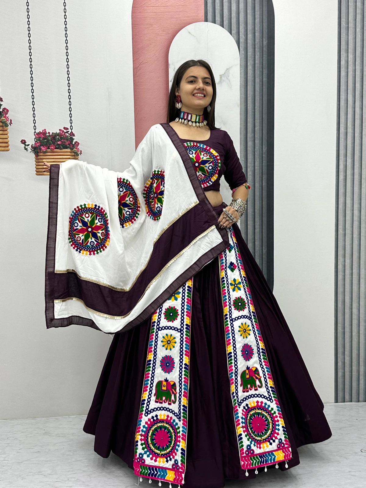 Pure Cotton Lehenga Choli with 6 Meter Big Flair